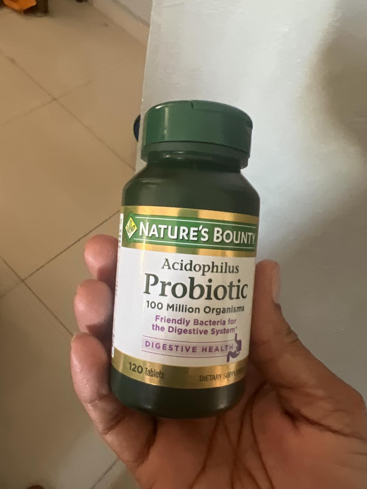 Nature's Bounty Lactobacillus Acidophilus Probiotic Supplement - Daily Probiotic for Women/Men Digestive Health, 100 Million Organisms, Vegetarian, 1 Serving per Day, 120 Tablets customer photo 2