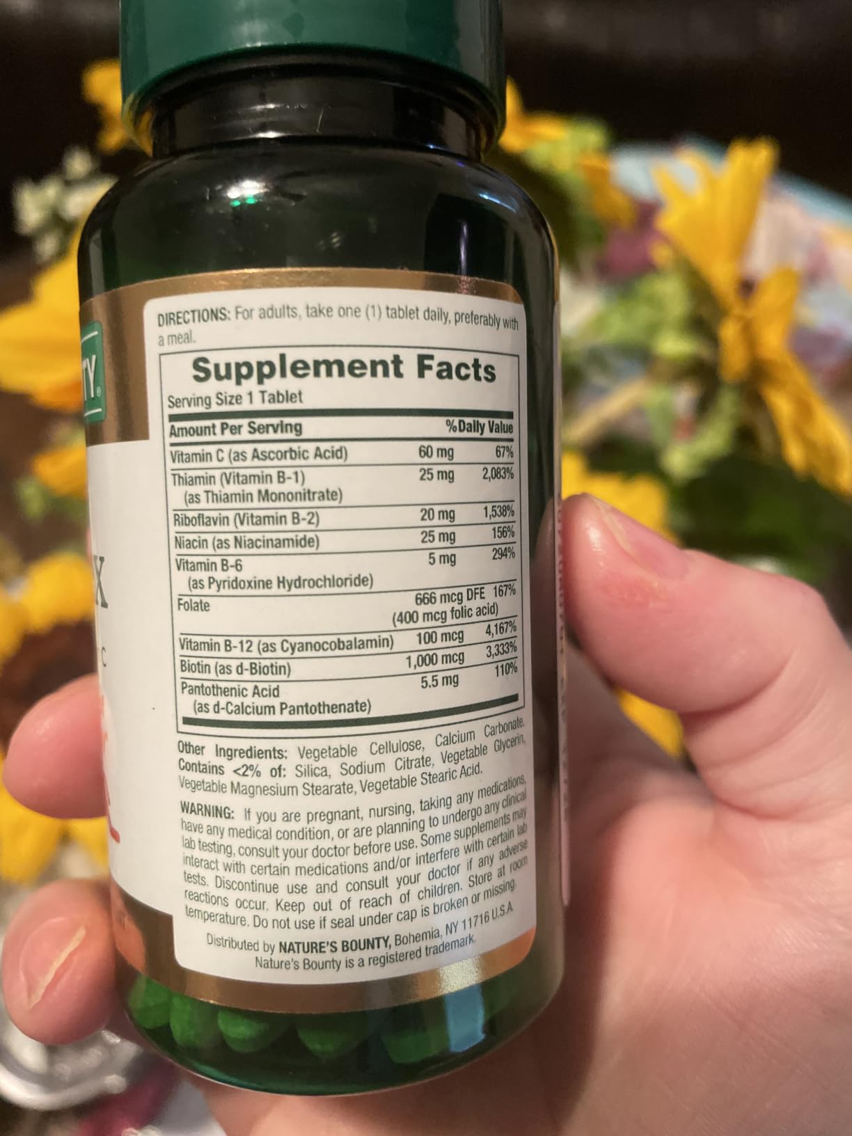 Nature's Bounty Super B Complex Vitamins with Vitamin C & Folic Acid, Vitamins for Immune & Cellular Energy Support, 150 Tablets customer photo 1