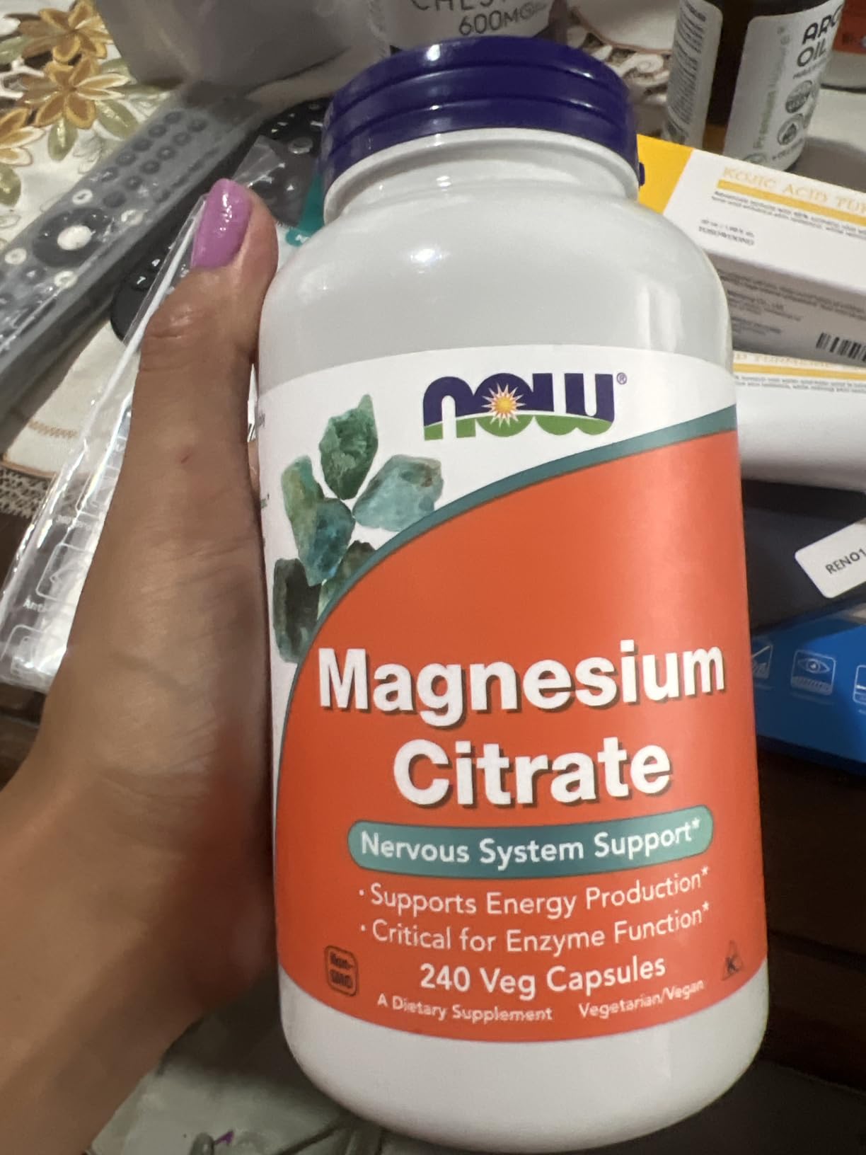 NOW Supplements, Magnesium Citrate, Enzyme Function*, Nervous System Support*, 120 Veg Capsules customer photo 2
