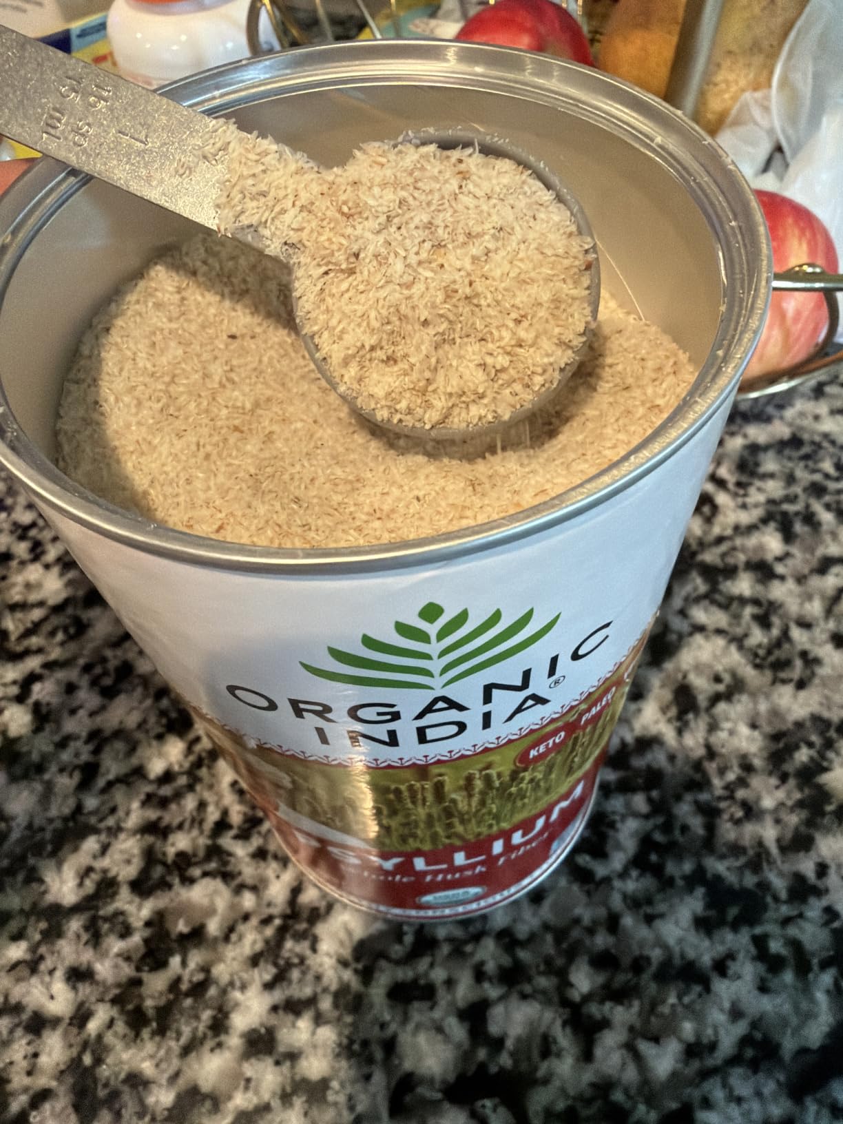 ORGANIC INDIA Whole Psyllium Husk Powder Organic - Psyllium Husk Fiber Supplement, Digestion Support, Vegan, Gluten-Free, Non-GMO, Soluble & Insoluble Fiber Source - 12 oz (Pack of 1) customer photo 2