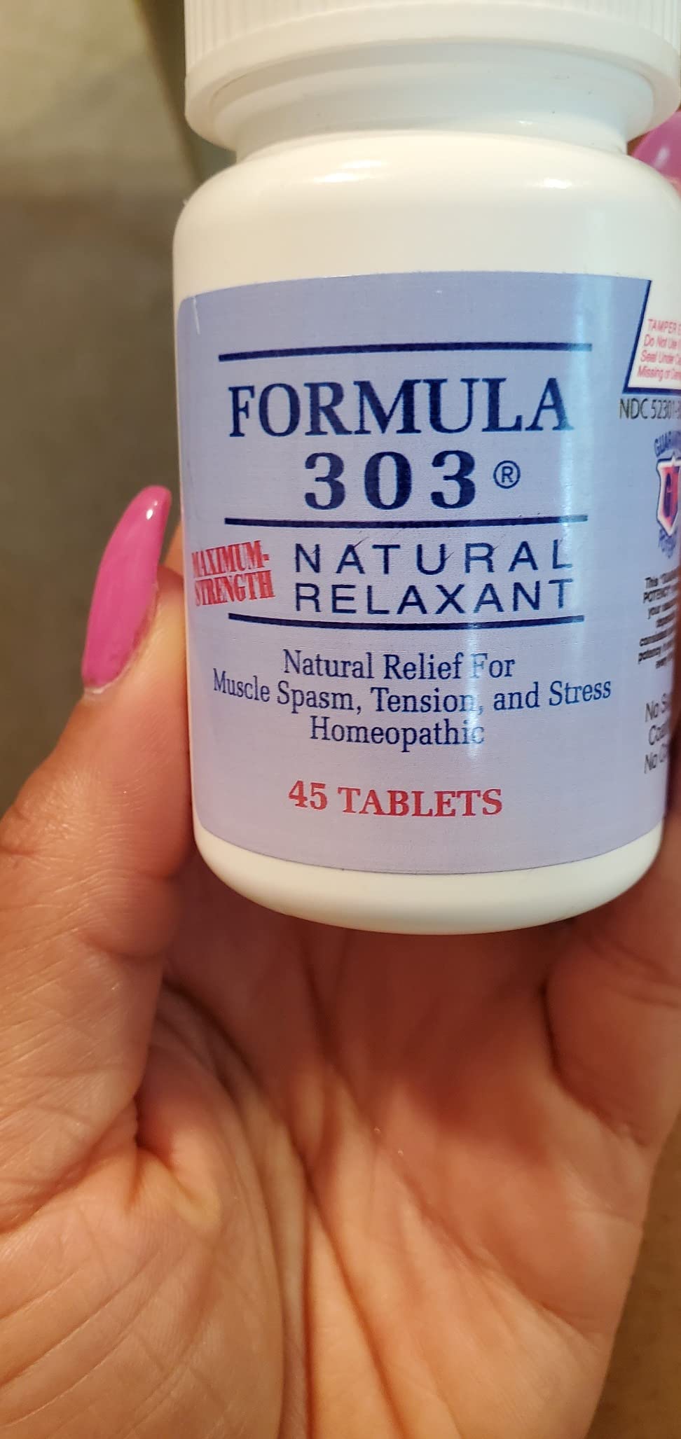 Dee CEE Labs Formula 303 Maximum Strength Tablets, 90 Tablets; All-Natural containing Magnesium for Sore Muscles, Passion Flower, and Valerian Root customer photo 2