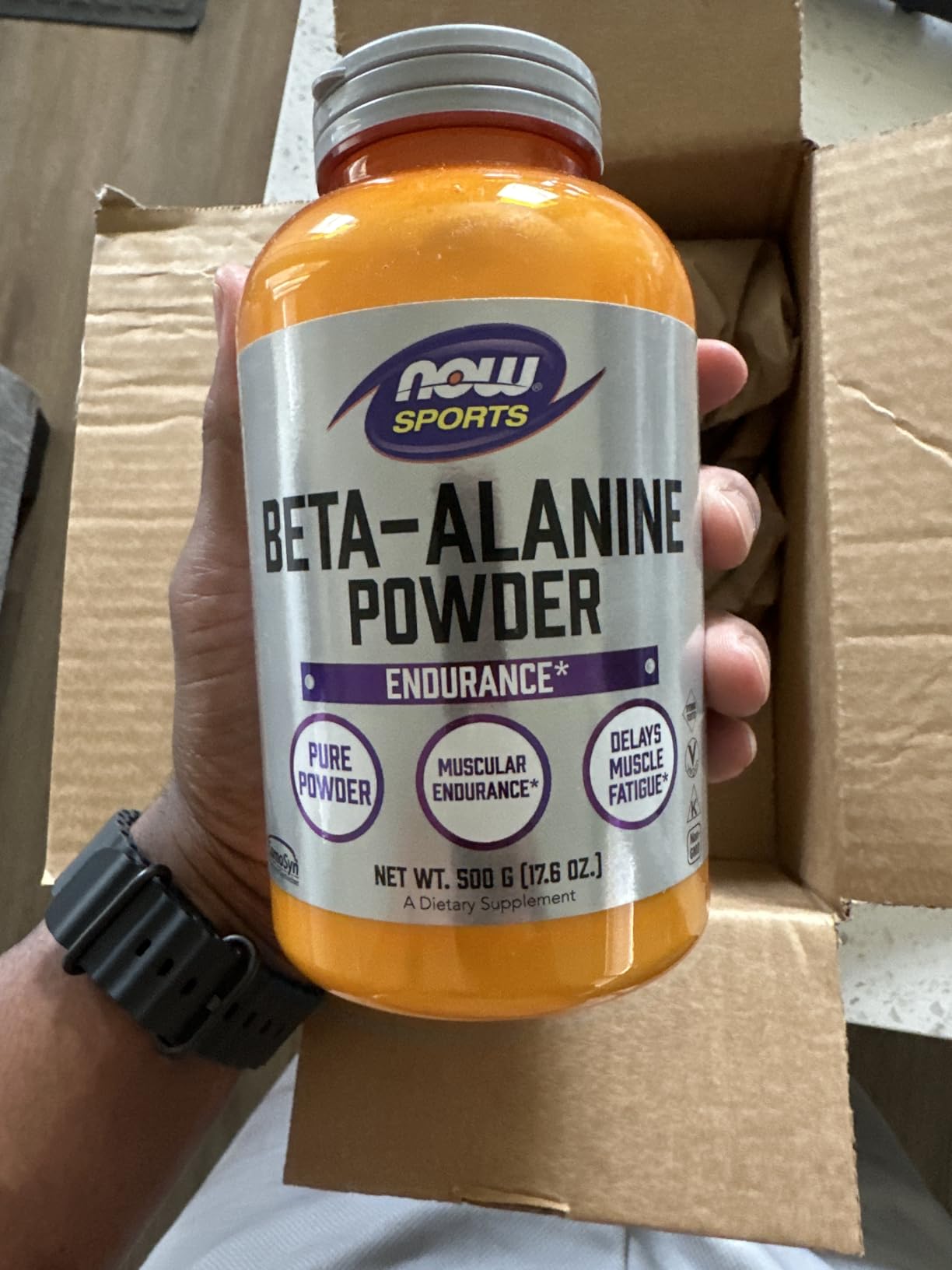 NOW Foods Sports Nutrition, Beta-Alanine Pure Powder 2,000 mg, Muscular Endurance*, 500 Grams customer photo 1
