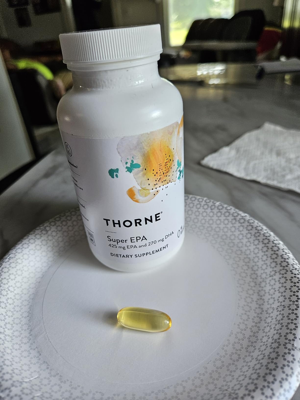 THORNE - Super EPA - Omega-3 Fish Oil Supplement with EPA & DHA from Sustainably Sourced Fish - Supports Brain, Skin, Joint & Heart Health* - Third-Party Certified - Gluten & Dairy-Free - 90 Softgels customer photo 2