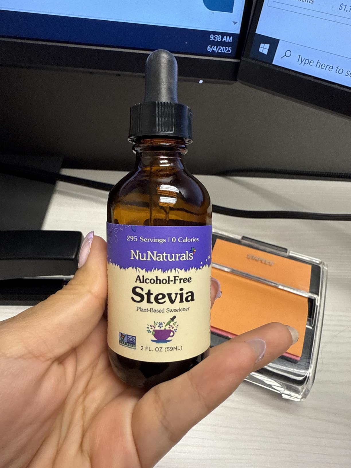 NuNaturals Liquid Stevia, Sugar-Free Sweetener, Plant-Based Sugar Substitute, Zero Calorie, Unflavored, Alcohol-Free, 2 oz customer photo 2