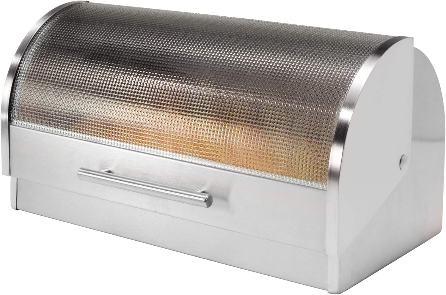 Oggi Stainless Steel Roll Top Bread Box for Kitchen Countertop with Tempered Glass Lid - Fits Multiple Large Loaves of Bread and Other Freshly Baked Goods Including Cookies, Bagels, Muffins customer photo 1