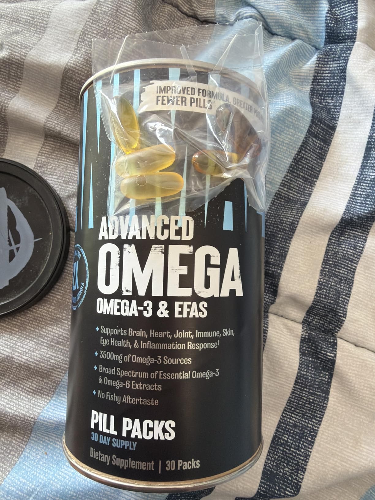 Animal Advanced Omega 3 Fatty Acids - 3500mg EPA DHA Fish Oil Omega 3 Supplement for Women & Men High Potency Blend with CLA GLA ALA for Brain Skin Eye Immune Joint Health 30 Pill Packs customer photo 1
