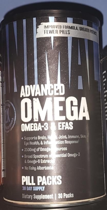 Animal Advanced Omega 3 Fatty Acids - 3500mg EPA DHA Fish Oil Omega 3 Supplement for Women & Men High Potency Blend with CLA GLA ALA for Brain Skin Eye Immune Joint Health 30 Pill Packs customer photo 2