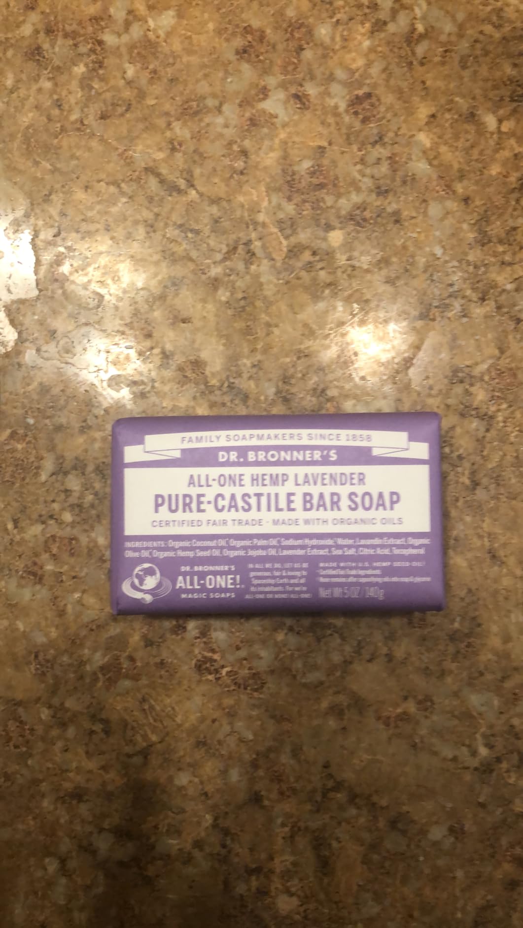 Dr. Bronner's Pure-Castile Magic Bar Soap - Made with Regenerative Organic Certified Oils - For Face, Body, Hair- Gentle on Sensitive Skin - Vegan Soap Bars for Men & Women - Lavender, 2 Pack, 5oz customer photo 2