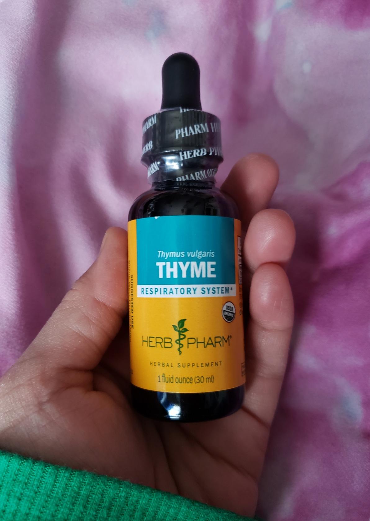 Herb Pharm Certified Organic Thyme Liquid Extract Drops for Respiratory System Support, 1 Oz customer photo 1
