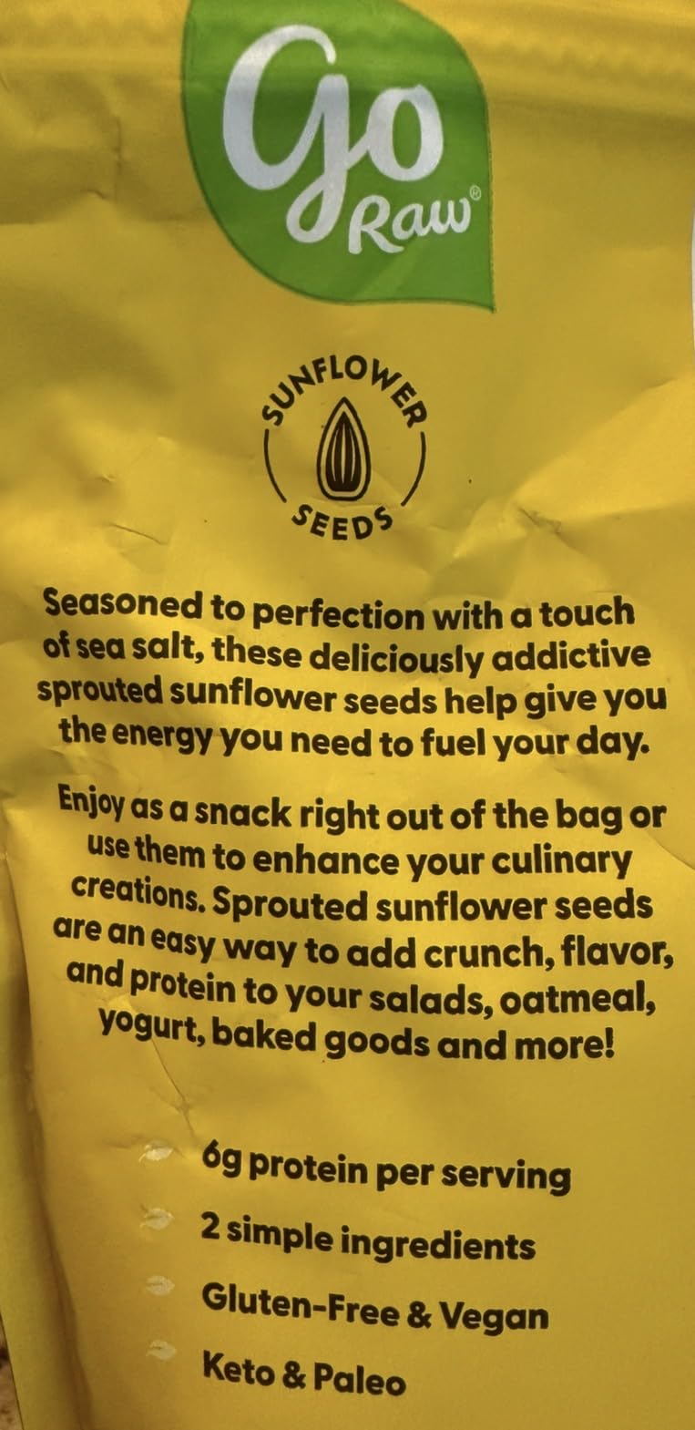 Go Raw Organic Sprouted Sunflower Seeds, 14 oz, Sea Salted, Keto, Kosher, Superfood customer photo 1