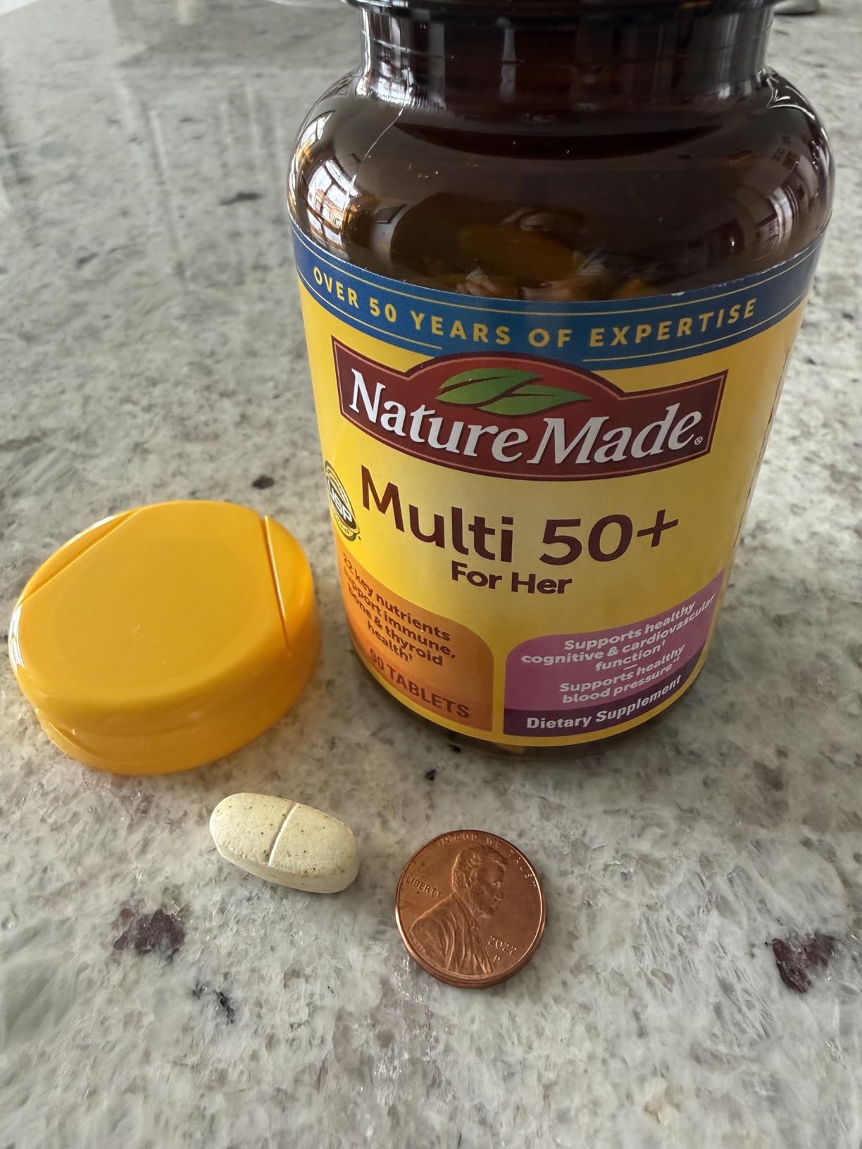 Nature Made Multivitamin For Women 50+ No Iron, Multivitamins for Women 50 Plus, Daily Nutritional Support, Nature Made Multi Vitamins, 90 Tablets, 90 Day Supply customer photo 1