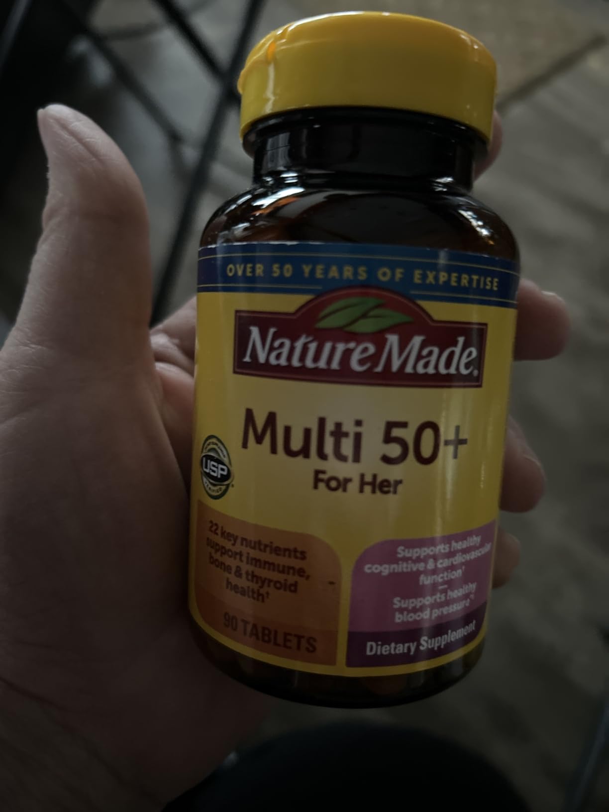 Nature Made Multivitamin For Women 50+ No Iron, Multivitamins for Women 50 Plus, Daily Nutritional Support, Nature Made Multi Vitamins, 90 Tablets, 90 Day Supply customer photo 2