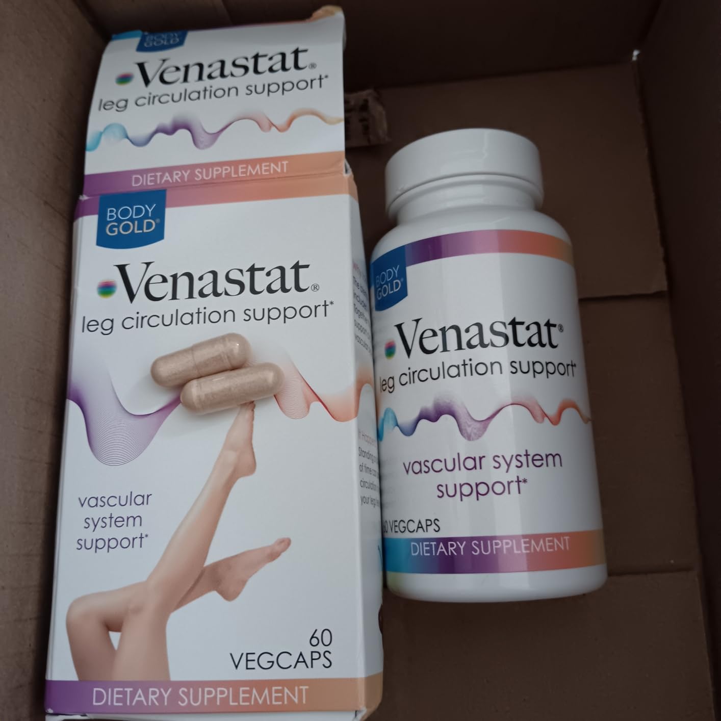 Body Gold Venastat - Leg Vein Support Supplements, Horse Chestnut Supplements, Herbal Circulatory Support with Diosmin for Men & Women, Healthy Blood Flow & Circulation - 60 Veggie Capsules customer photo 1