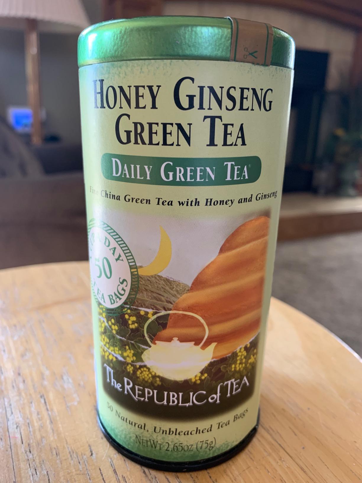 The Republic of Tea Honey Ginseng Green Tea, 50 Tea Bags, Tin | Flavored Gourmet Tea | Caffeinated customer photo 1