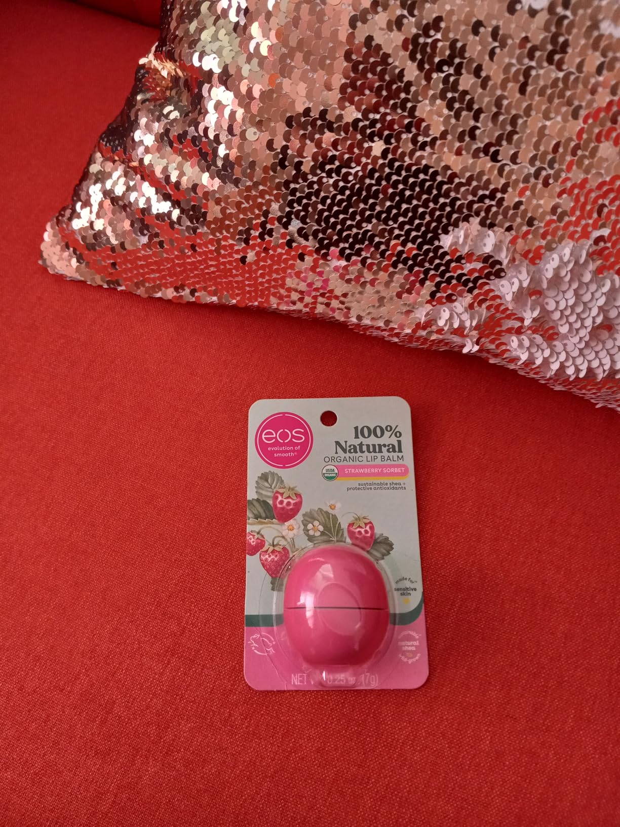 eos 100% Natural & Organic Lip Balm - Sweet Mint, All-Day Moisture, Dermatologist Recommended for Sensitive Skin Care customer photo 1