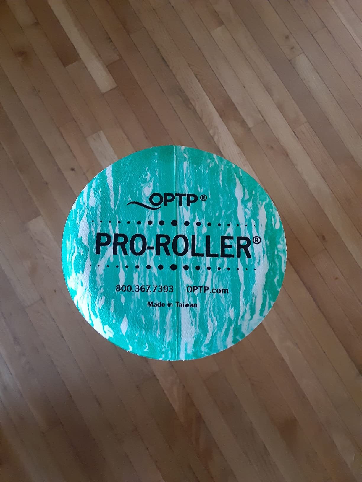 OPTP PRO-ROLLER Standard Density Foam Roller - Durable Roller for Back Massage, Deep Tissue Foam Roller Exercises, Stretching, Fitness, Yoga and Pilates - 36 Inches by 6 Inches, Blue customer photo 2