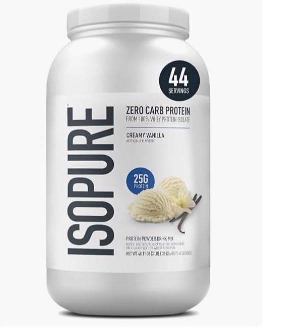 Isopure Zero Carb 100% Pure Whey Isolate Protein Powder, Lactose Free, Gluten Free, with Vitamins, Creamy Vanilla, 25g Protein Per Serving, 1 Lb, 15 Servings (Packaging May Vary) customer photo 1