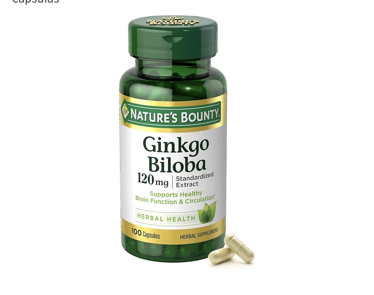 Nature's Bounty Ginkgo Biloba Capsules 120mg, Memory Support Supplement, Supports Brain Function and Mental Alertness, 100 Capsules customer photo 2