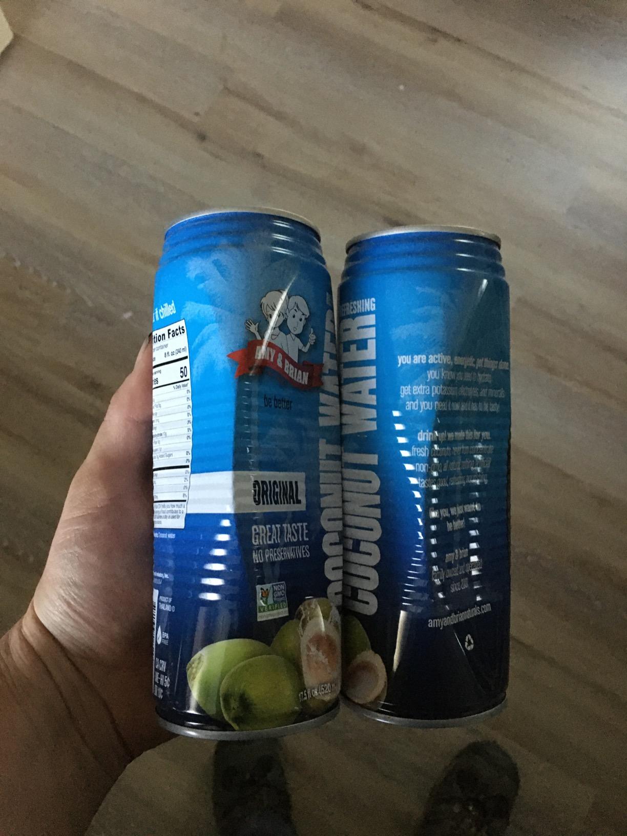 Amy & Brian Non-GMO Coconut Water, Original, 17.5 Fl Oz (Pack of 12) customer photo 1