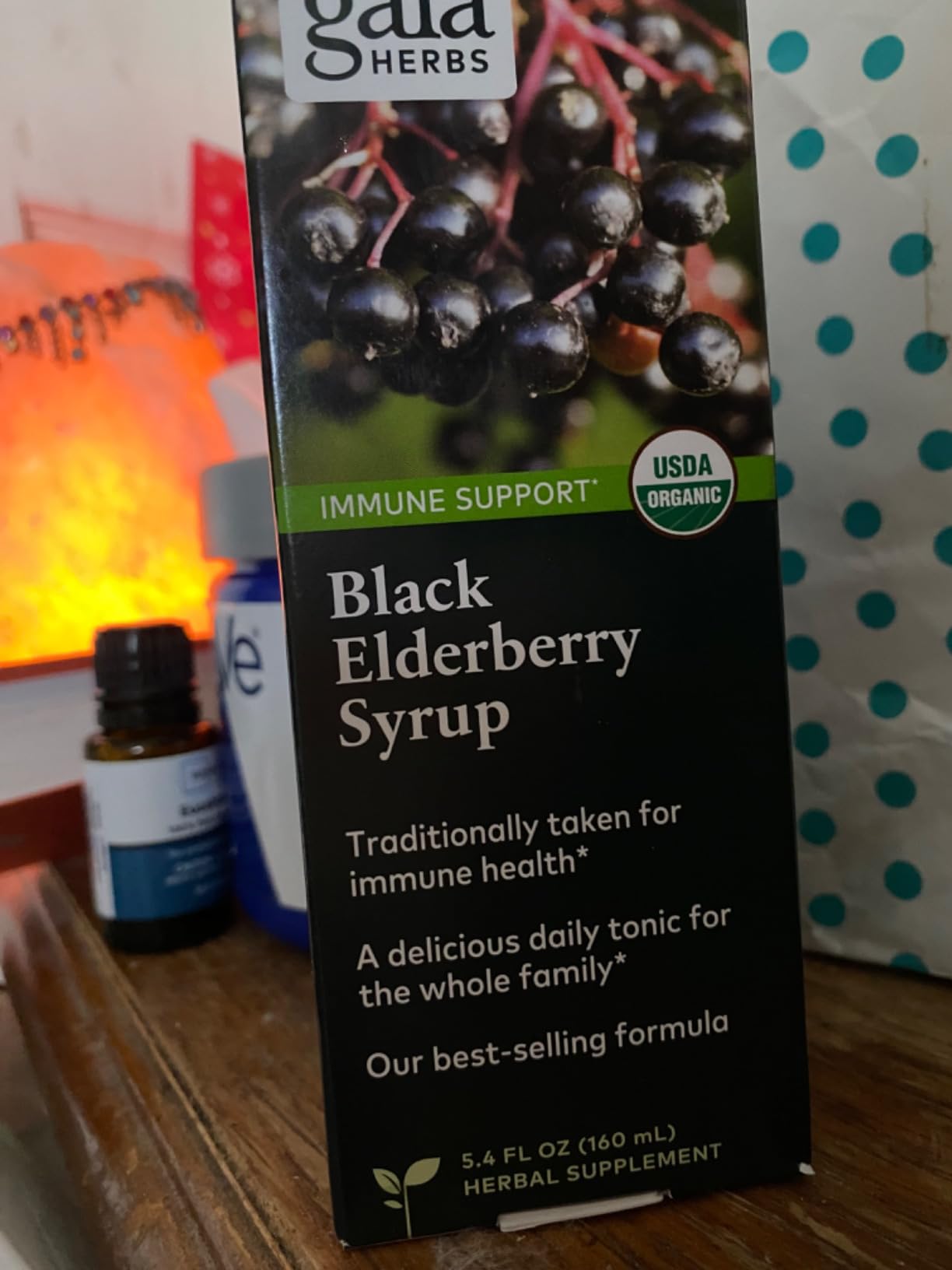 Gaia Herbs Black Elderberry Syrup - Made with Organic Black Elderberries (Sambucus nigra) for Immune System Support - USDA Certified Organic Formula - 5.4 Fl Oz customer photo 1