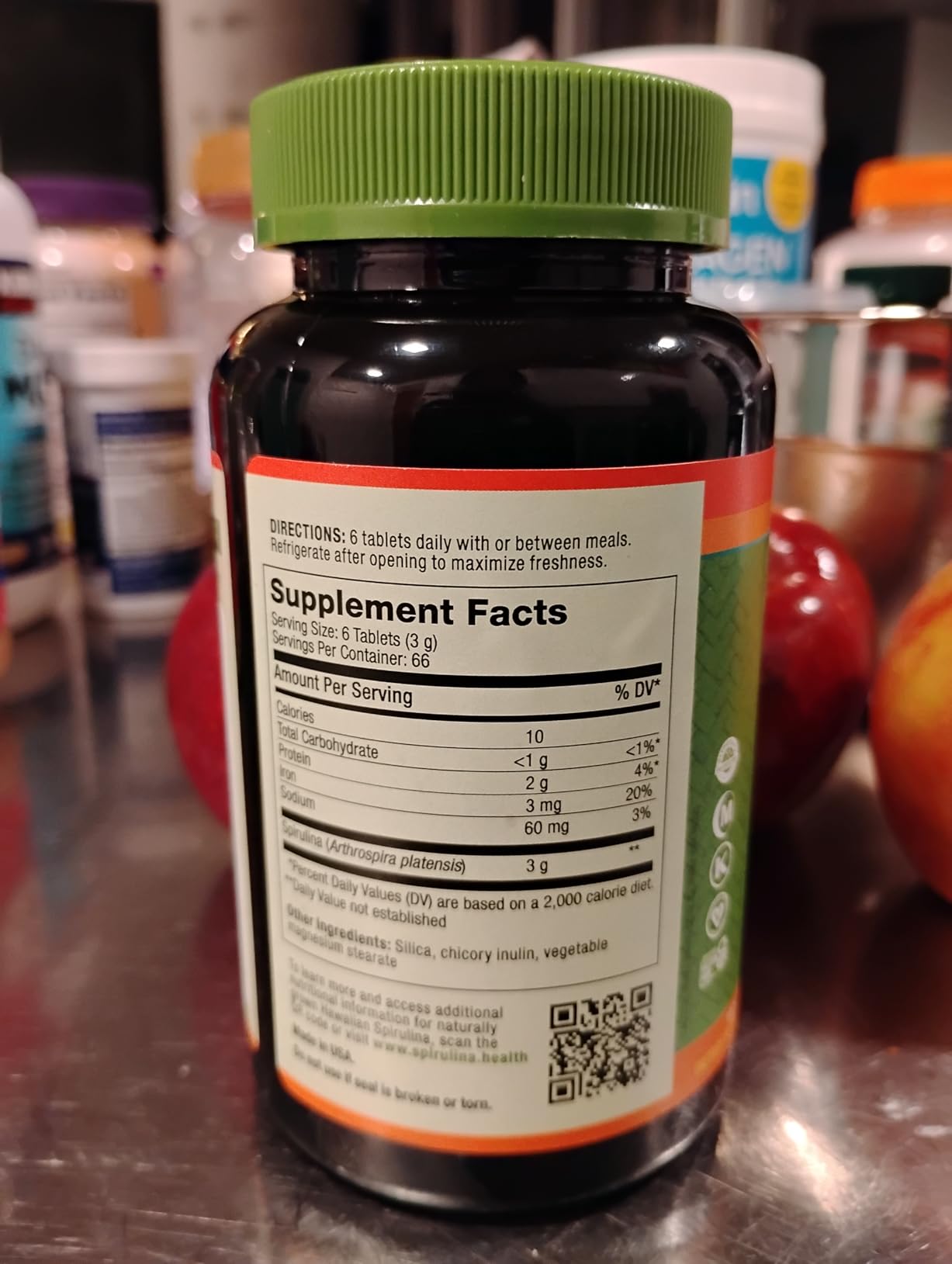 Nutrex Hawaii Pure Hawaiian Spirulina - Vegan Superfood, 500 mg Tablets, Farm Grown in Kona, Non-GMO, Immune Support & Cellular Energy, 400 Count customer photo 2