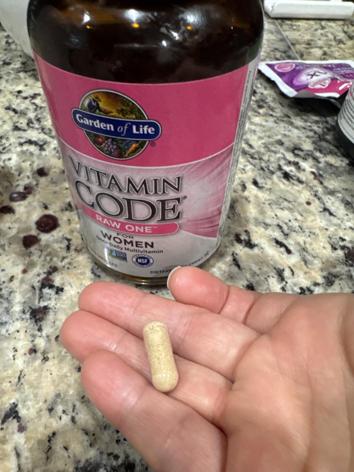 Garden of Life Vitamin Code RAW ONE for Women Once Daily Whole Food Multivitamin with Probiotics for Energy Metabolism and Digestive Support, Non-GMO, 75 Capsules customer photo 1