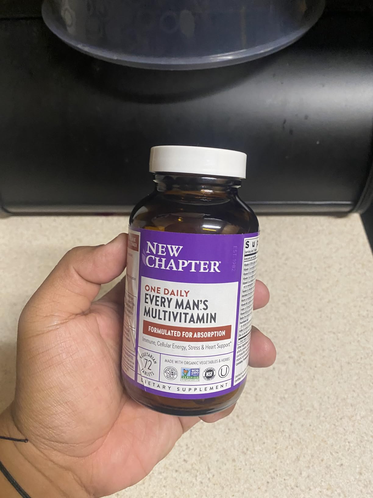 New Chapter Every Man's One Daily Multivitamin - Supports Immune, Energy & Bone Health - Contains Fermented Ingredients, Organic Vegetables & Herbs - Vegetarian, Kosher & Gluten-Free - 72 Tablets customer photo 2