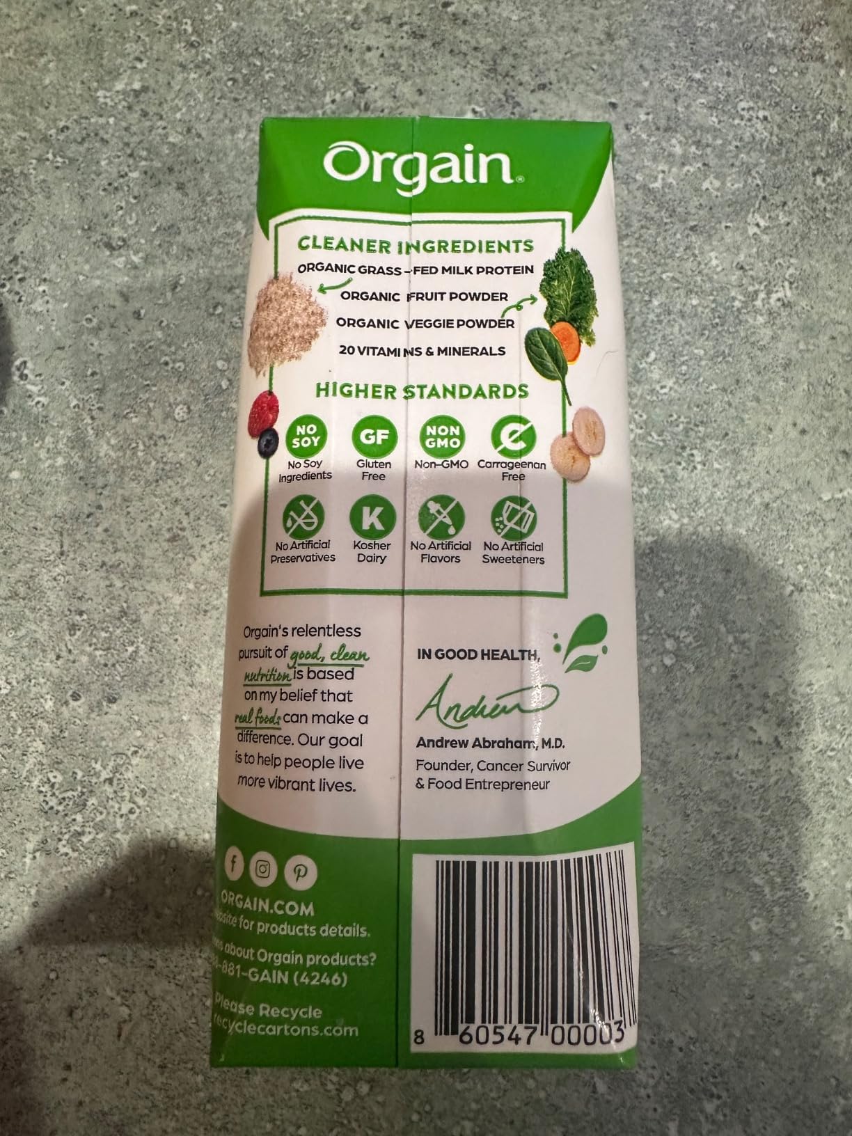 ORGAIN Organic Creamy Chocolate Fudge Shake 12 Pack, 11 FZ customer photo 1