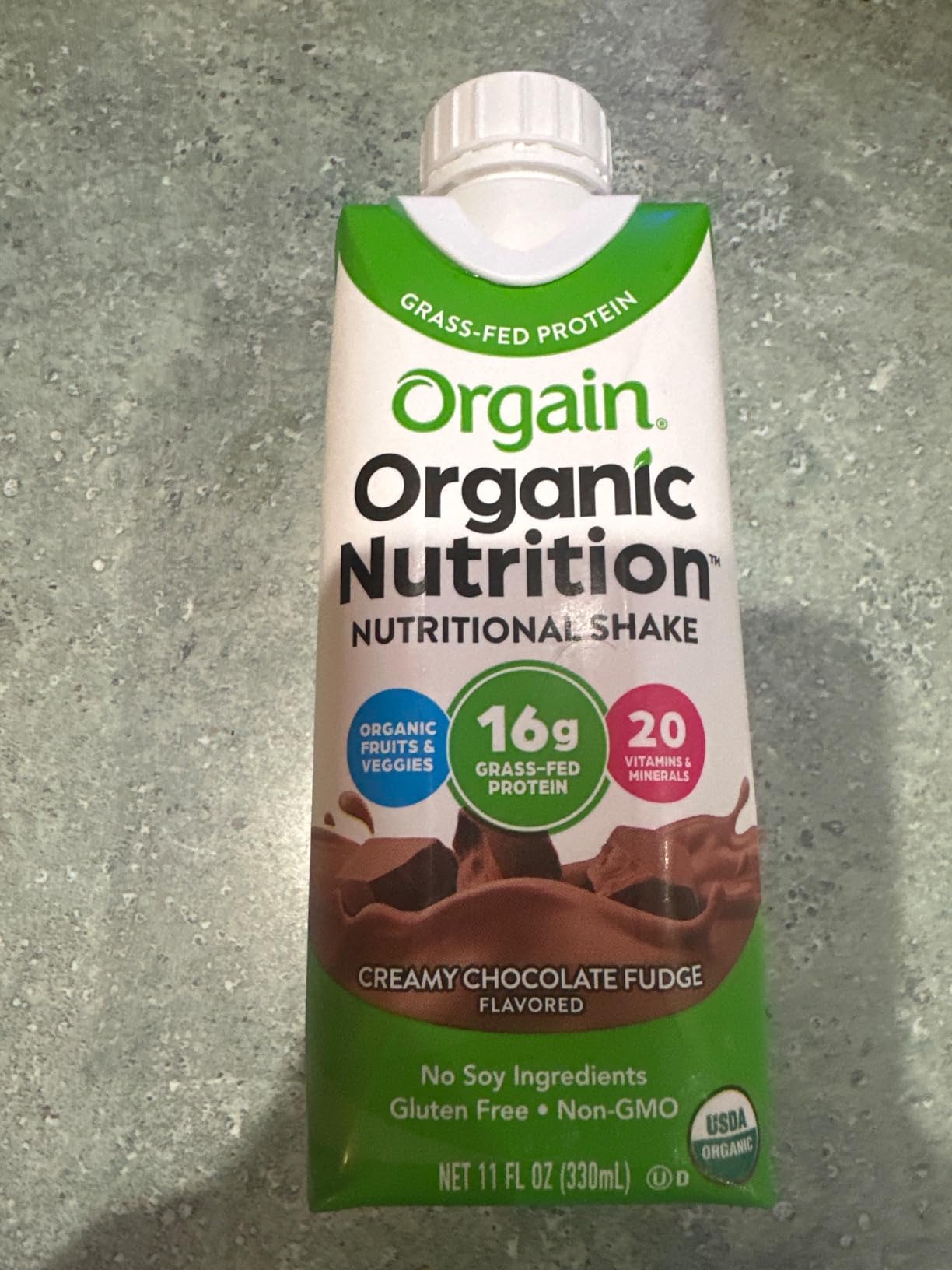 ORGAIN Organic Creamy Chocolate Fudge Shake 12 Pack, 11 FZ customer photo 2
