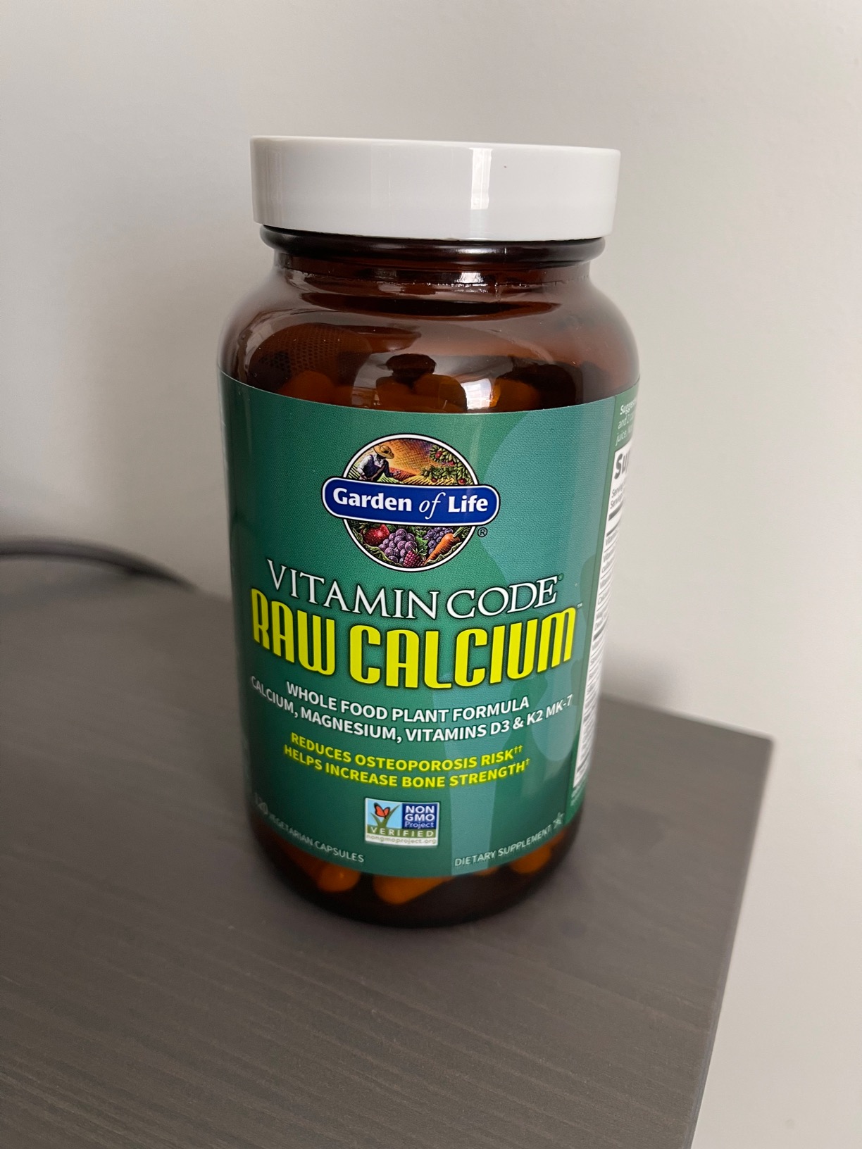 Garden of Life Vitamin Code Raw Calcium Supplement with Magnesium and Vitamins D3 & K2 - Bone Health Calcium with Probiotics, Digestive Support, Immune Support, Non-GMO, Gluten-Free, 120 Capsules customer photo 2