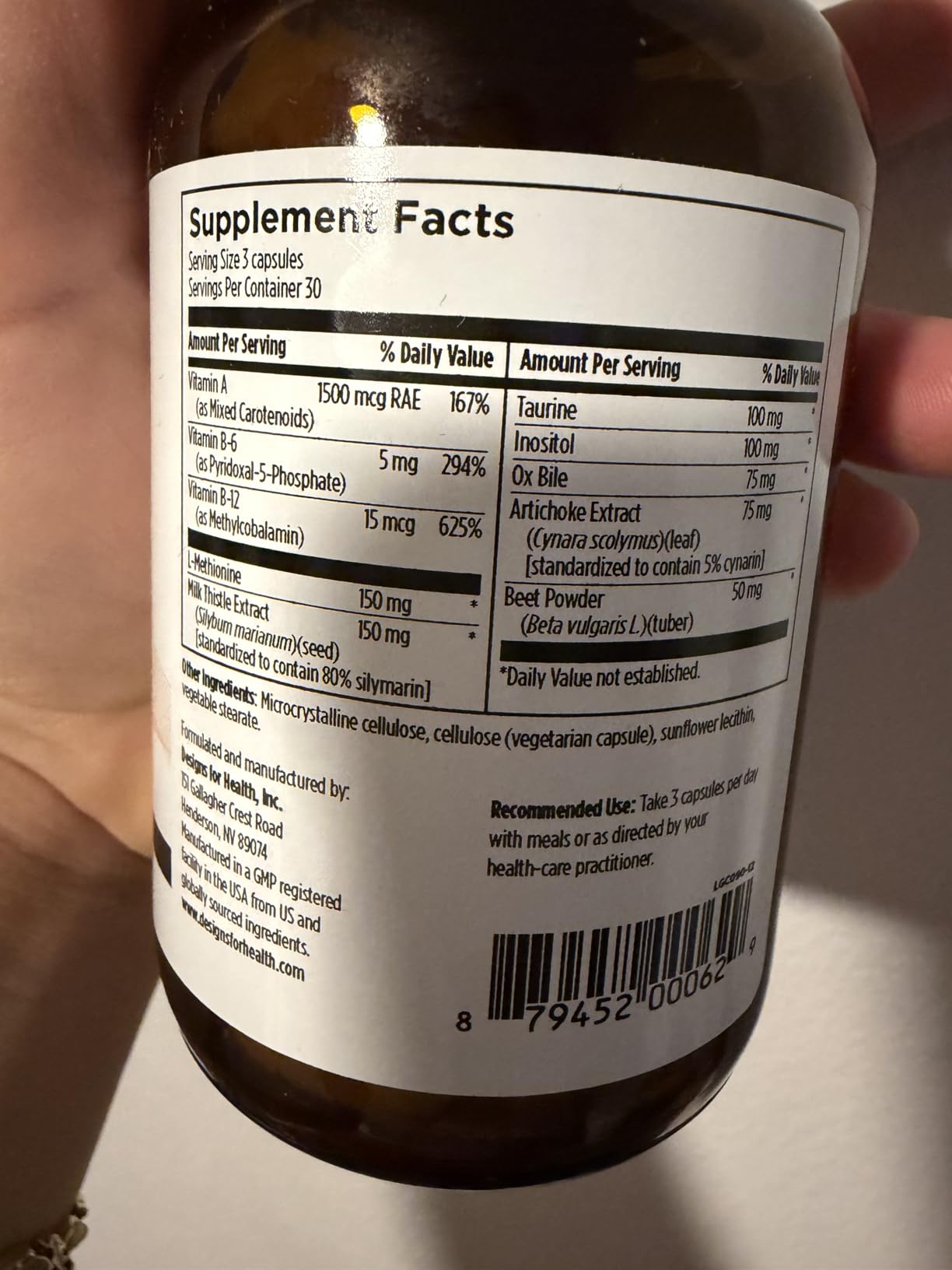 Designs for Health LV-GB Complex - Liver Detox Supplements for Gallbladder Support with Milk Thistle, Artichoke, Vitamins + Ox Bile - Supports Bile Flow + Toxin Elimination (90 Capsules) customer photo 1