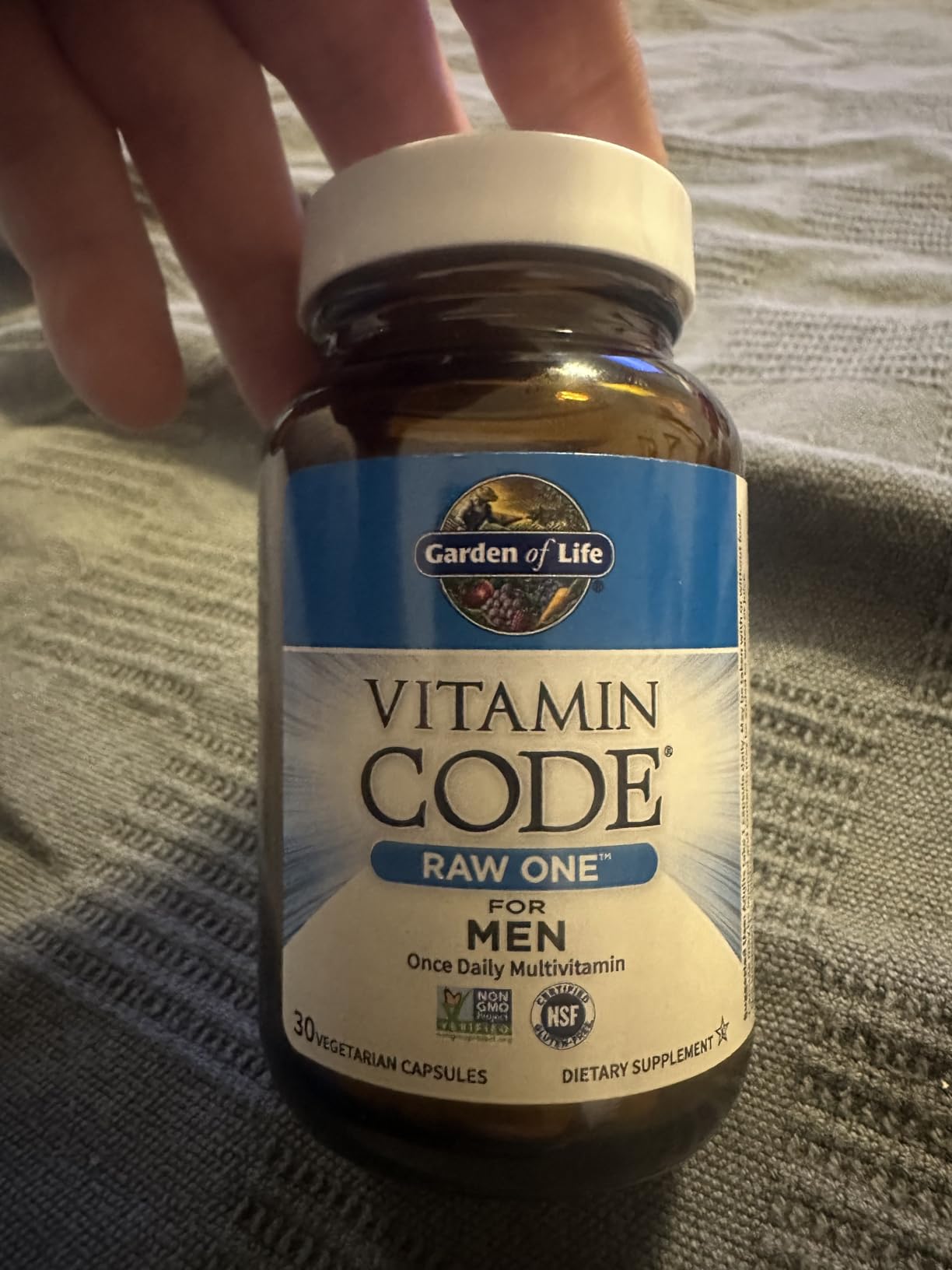 Garden of Life Vitamin Code RAW ONE for Men Once Daily Whole Food Multivitamin with Probiotics for Heart Health and Prostate Health, Non-GMO, 75 Capsules customer photo 2