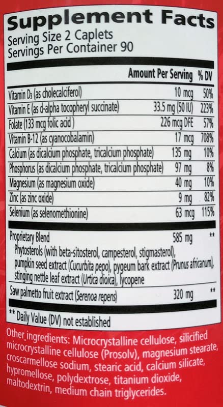 Urinozinc Plus - Prostate Supplement with Beta Sitosterol & Saw Palmetto - Reduce Frequent Urination Concerns & Support Your Prostate Health, 180 Caplets customer photo 2