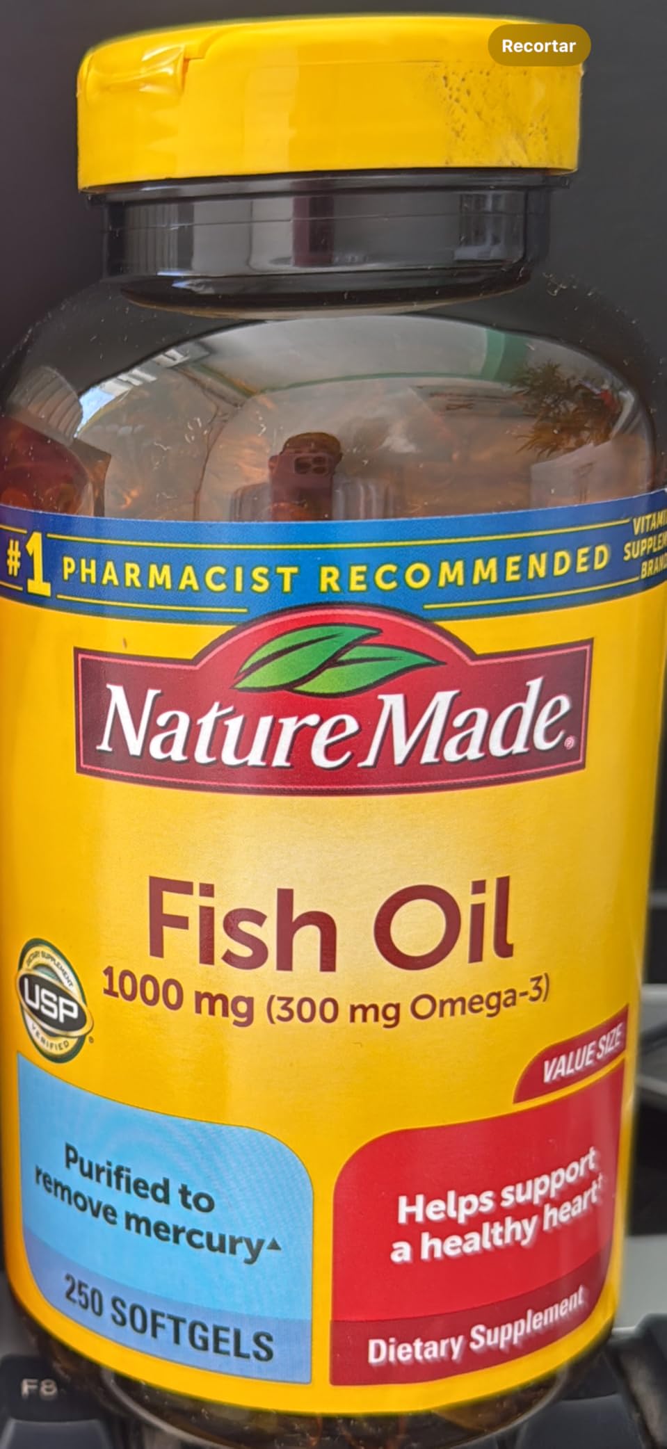 Nature Made Fish Oil Omega 3 Supplements, 1000mg Softgels, Omega 3 Fish Oil for Healthy Heart Support, 250 Softgels, 125 Day Supply customer photo 1