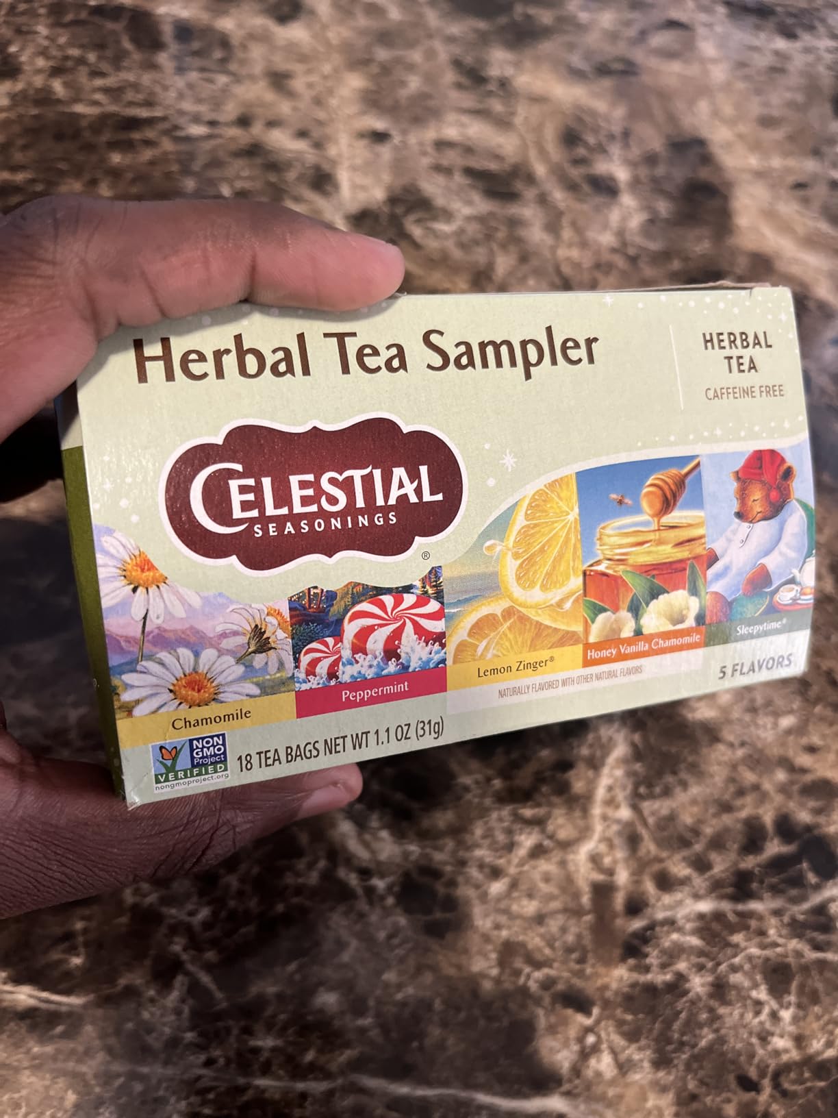 Celestial Seasonings Herbal Tea Sampler Variety Pack, Caffeine Free, 18 Tea Bags customer photo 2