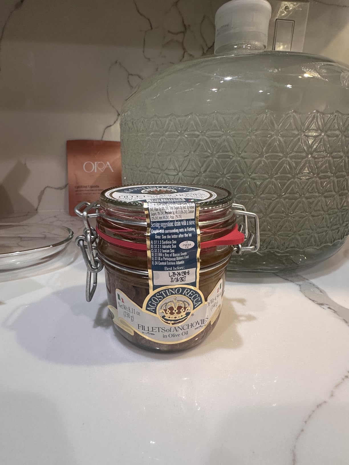 Agostino Recca Anchovies Fillets in Olive Oil - Wild Caught Fish from Italy - Anchovy Fillets for Pizza, Pasta, Salads (8.1 oz) customer photo 1
