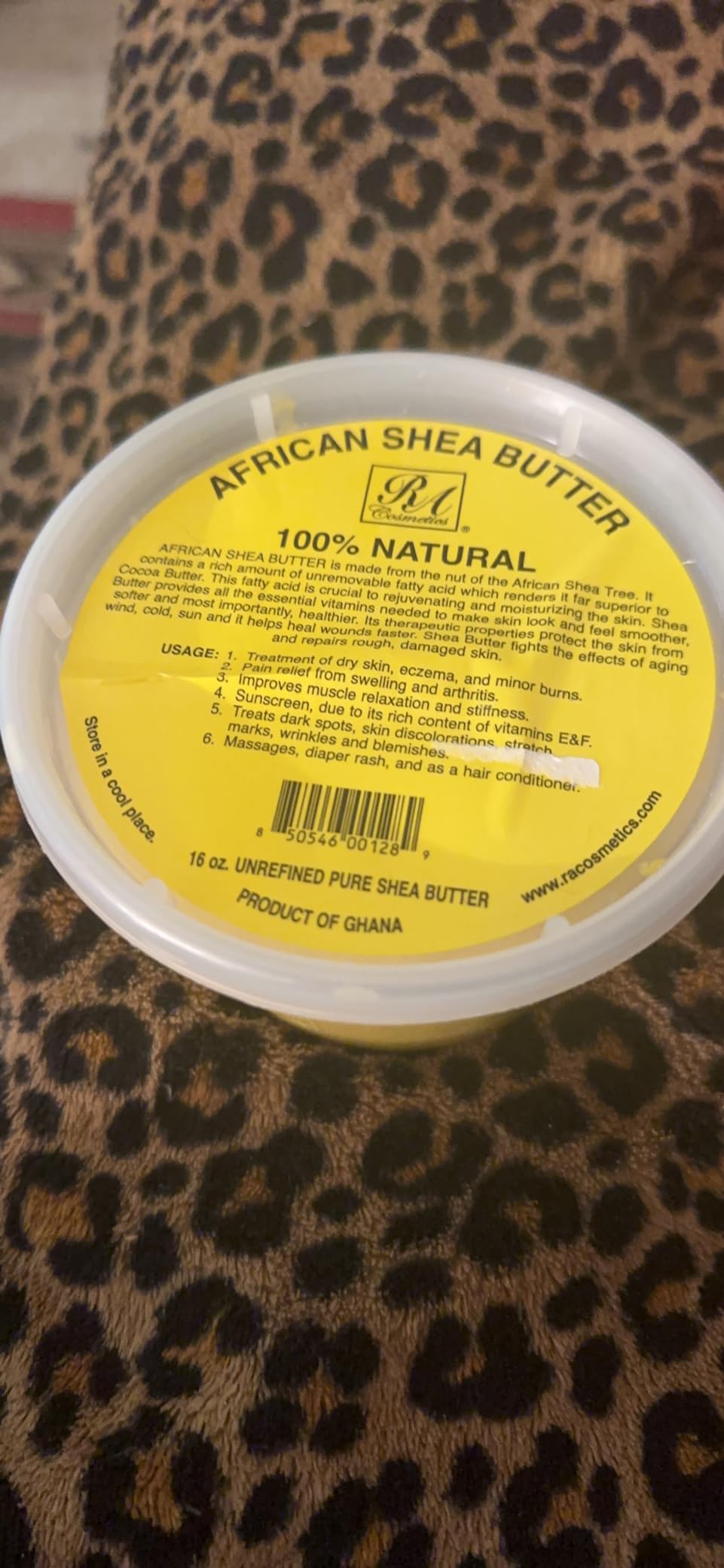 RA Cosmetic's 100% Natural Unrefined Yellow Shea Butter - Pure African Luxury for Skin & Hair - Sourced from Ghana - 16oz Jar customer photo 2
