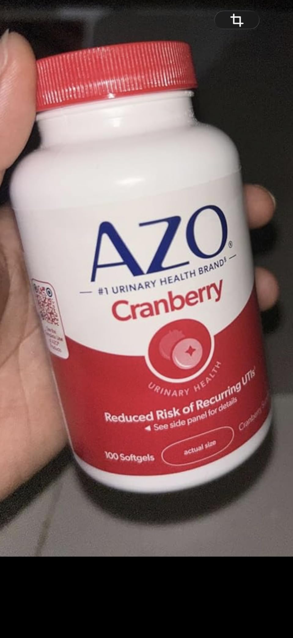 AZO Cranberry Supplement, Made with Concentrated Whole Fruit Cranberry Powder to Help Cleanse and Protect the Urinary Tract, Sugar Free Cranberry Pills, Non-GMO, 100 Softgels customer photo 2