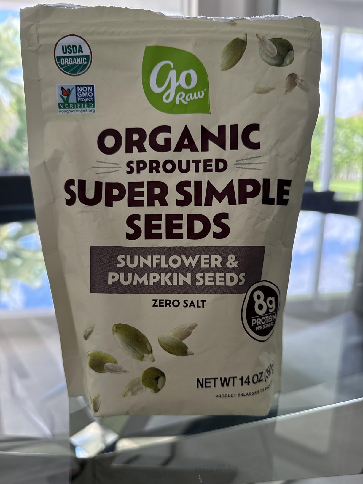 Go Raw, Sprouted Pumpkin and Sunflower Seed Mix, Keto, Vegan, Gluten Free Snacks, Organic, Superfood, 14 oz, Unsalted Mix customer photo 1