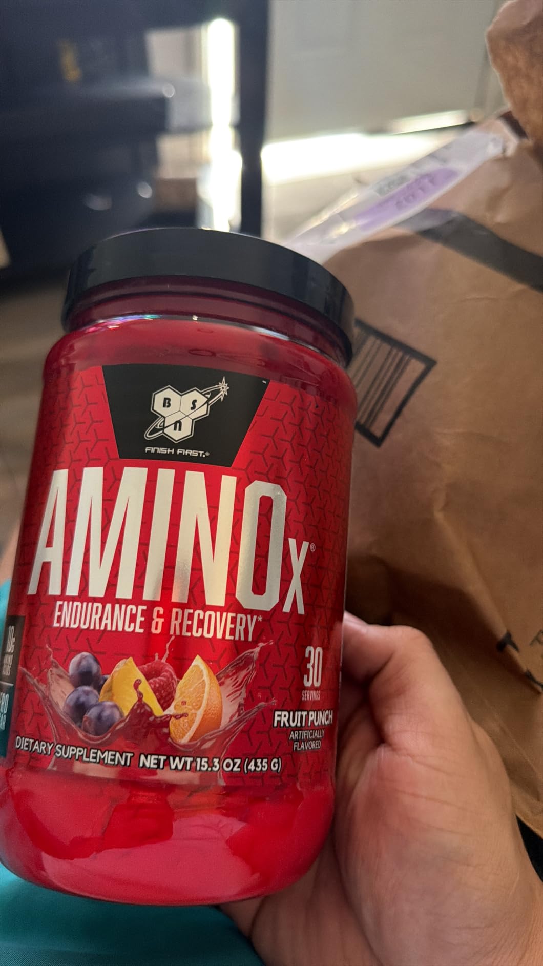 BSN Amino X Muscle Recovery & Endurance Powder, BCAAs, 10 Grams of Amino Acids, Keto Friendly, Caffeine-Free, Zero Sugar, Fruit Punch, 30 Servings customer photo 1