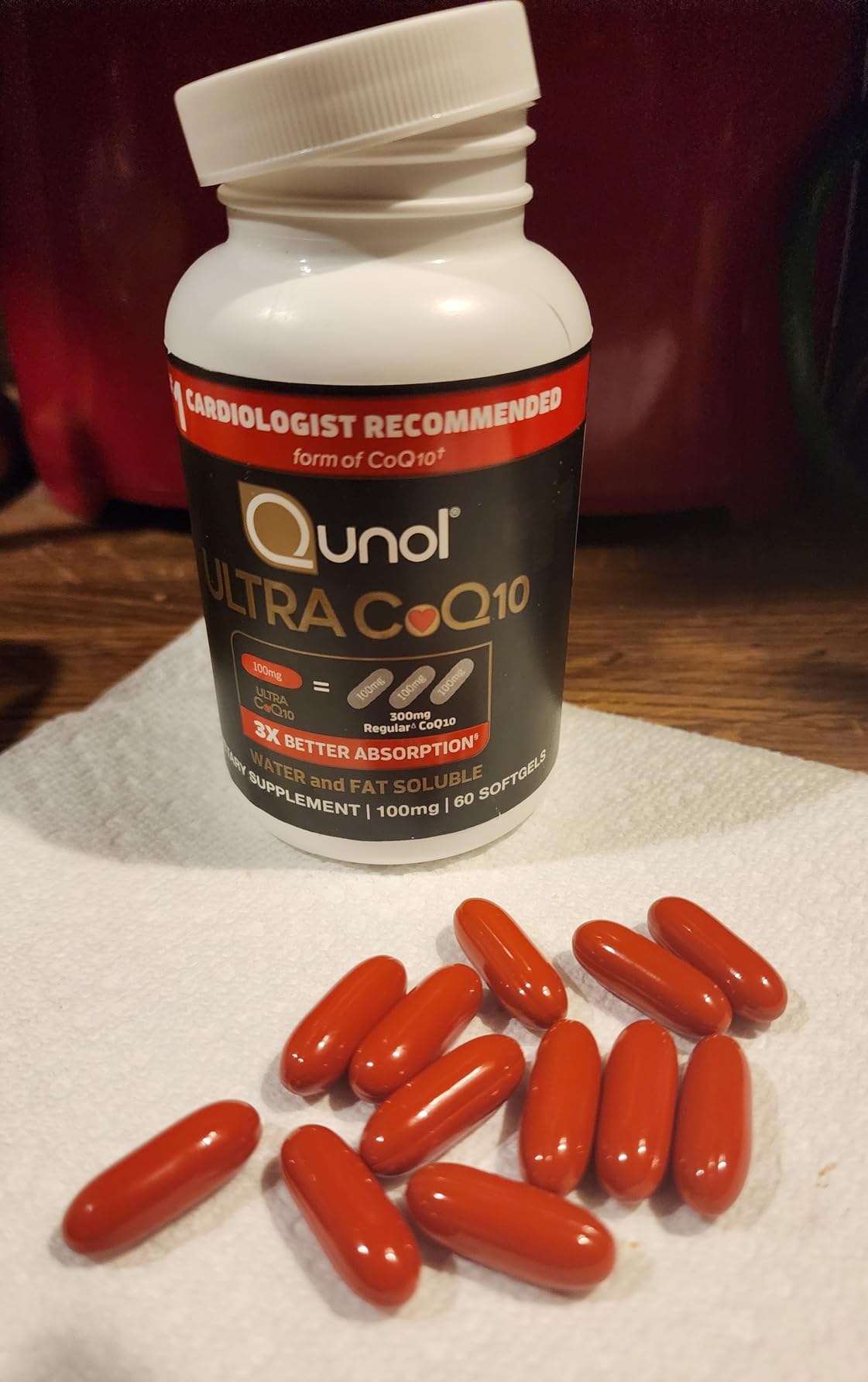 Qunol Ultra CoQ10 100mg, 3x Better Absorption, Patented Water and Fat Soluble Natural Supplement Form of Coenzyme Q10, Antioxidant for Heart Health, 120 Count Softgels customer photo 1