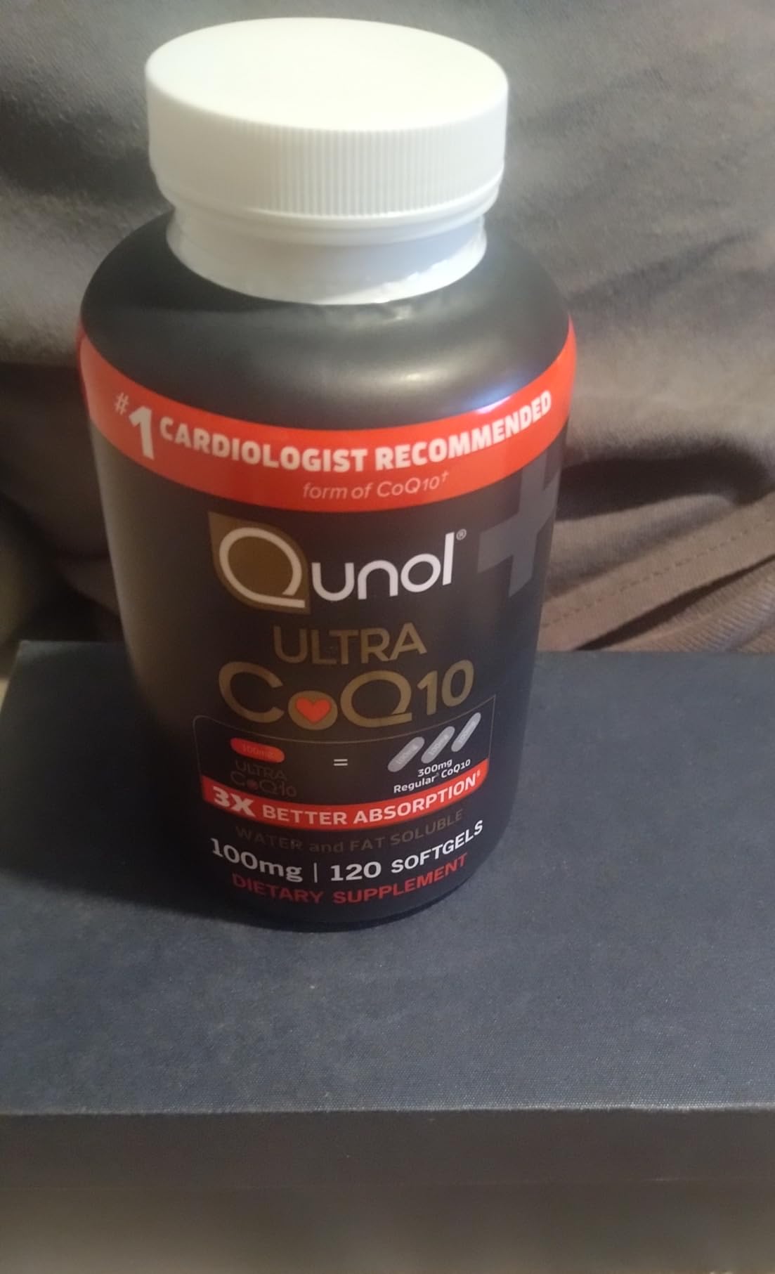 Qunol Ultra CoQ10 100mg, 3x Better Absorption, Patented Water and Fat Soluble Natural Supplement Form of Coenzyme Q10, Antioxidant for Heart Health, 120 Count Softgels customer photo 2
