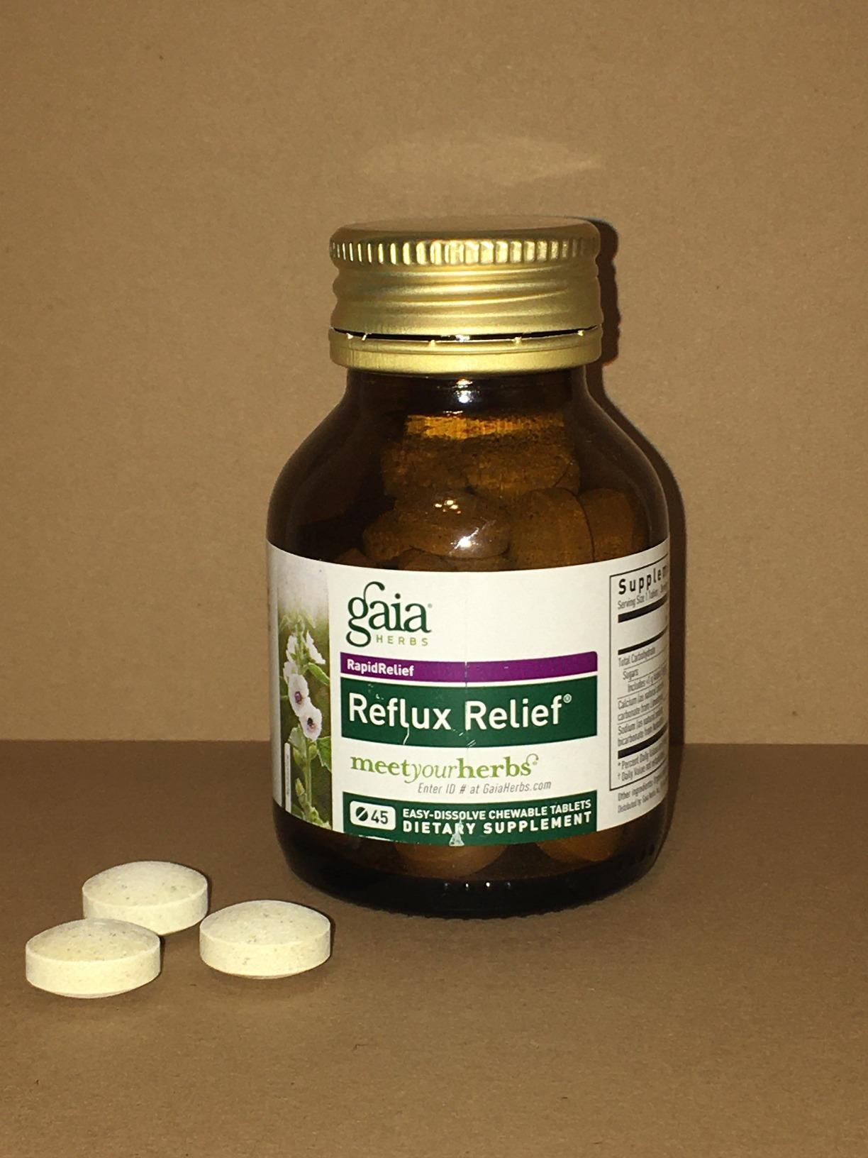 Gaia Herbs Reflux Relief - Digestive Comfort Support Supplement - Aloe Vera, Marshmallow Root, Chamomile, Licorice - Helps with Occasional Heartburn & Indigestion - 45 Chewable Tablets customer photo 2