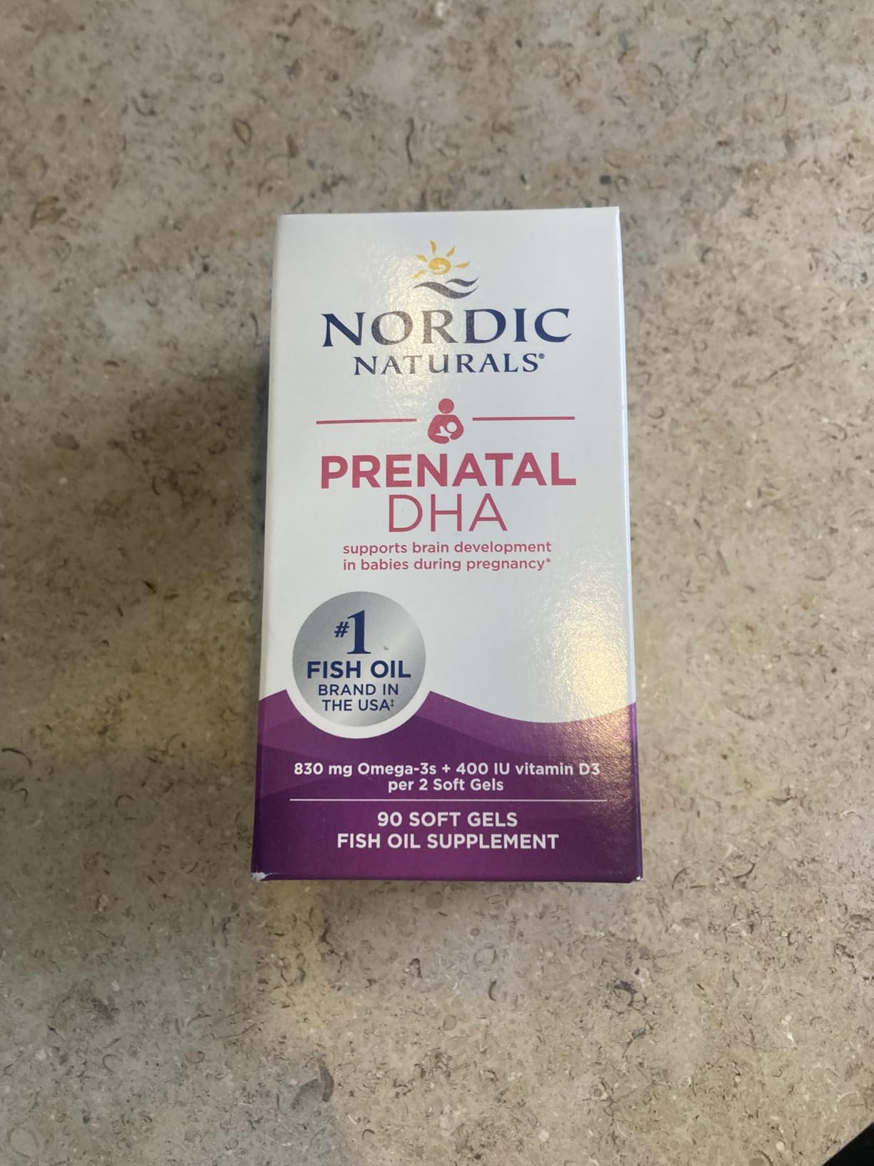 Nordic Naturals Prenatal DHA, Unflavored - 90 Soft Gels - 830 mg Omega-3 + 400 IU Vitamin D3 - Supports Brain Development in Babies During Pregnancy & Lactation - Non-GMO - 45 Servings customer photo 2