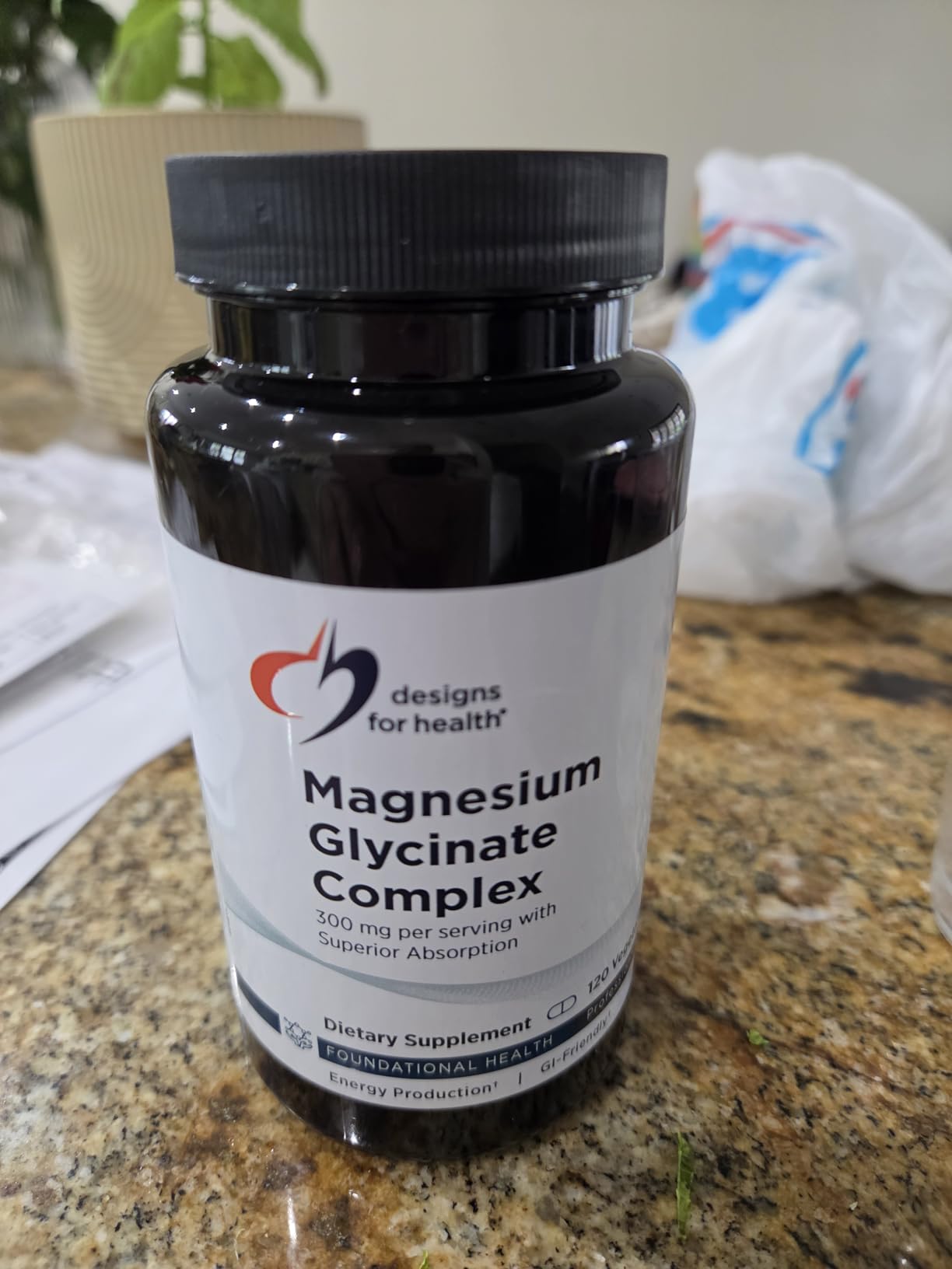 Designs for Health Magnesium Glycinate Complex - High Absorption, Patented Magnesium Complex - Promotes Calm Sleep, Energy, Bone & Heart Health, and Immune Support - Vegan, Gluten Free - 240 Capsules customer photo 2