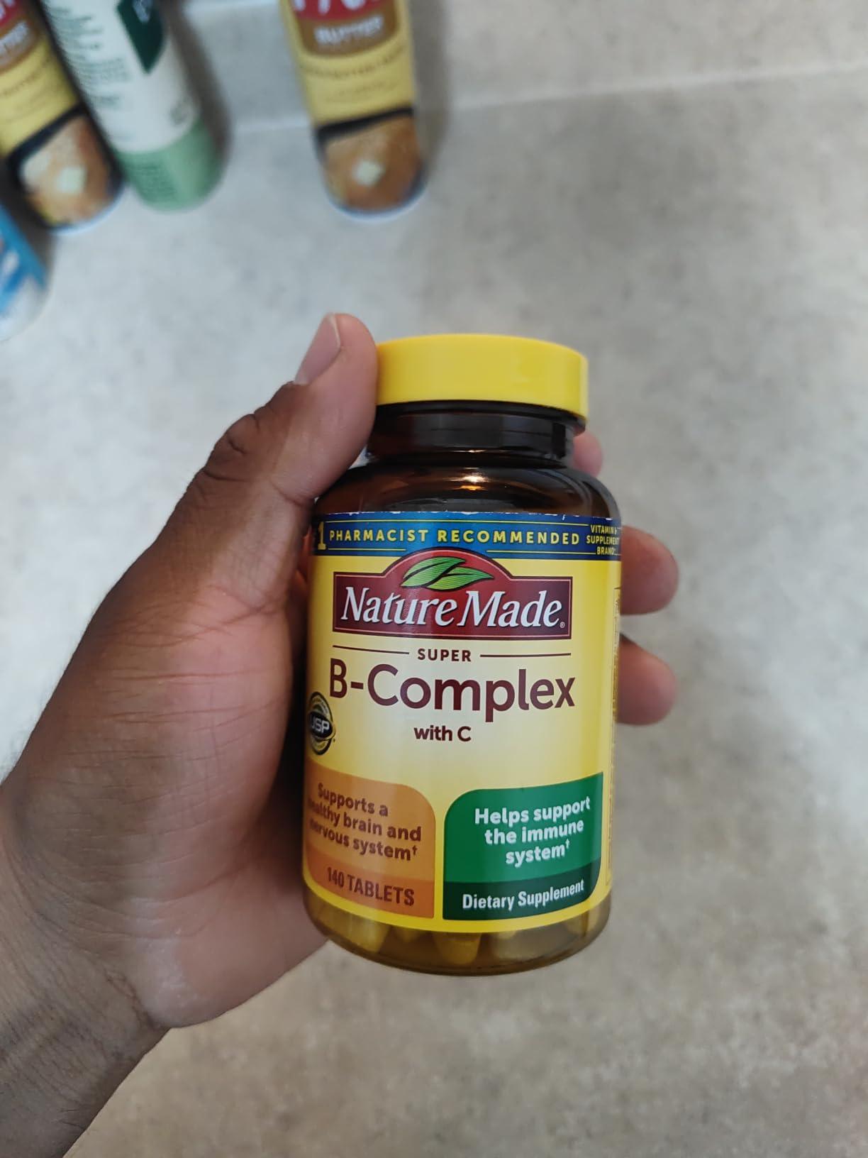 Nature Made Super B Complex with Vitamin C & Folic Acid, B Complex Vitamins for Women and Men, Dietary Supplement for Immune Support, 140 Tablets, 140 Day Supply customer photo 2
