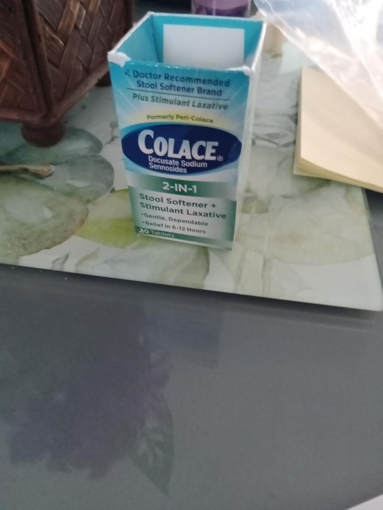 Colace 2-in-1 Stool Softener Plus Stimulant Laxative Tablets, 30 Count, Gentle Constipation Relief, Docusate Sodium Plus Sennosides customer photo 2