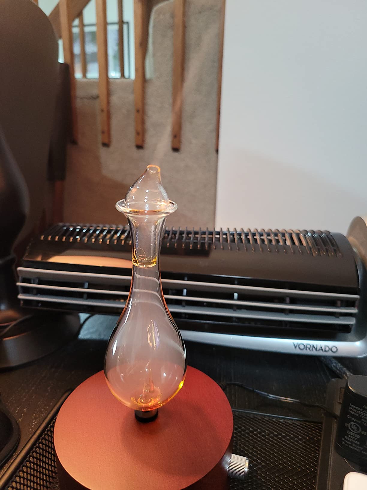 ArOmis Premium Glass Essential Oils Nebulizer - Waterless Diffuser for Aromatherapy - Handmade Oil Diffuser, Wooden Base, No Plastic, No Heat, No Battery, No LEDs - Solum Nox Merus customer photo 1
