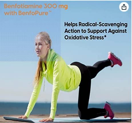 Doctor's Best Benfotiamine 300 with BenfoPure, Helps Maintain Healthy Glucose Metabolism, Non-GMO, Vegan, Gluten Free, Soy Free, 300 mg, 60 Veggie Caps customer photo 1