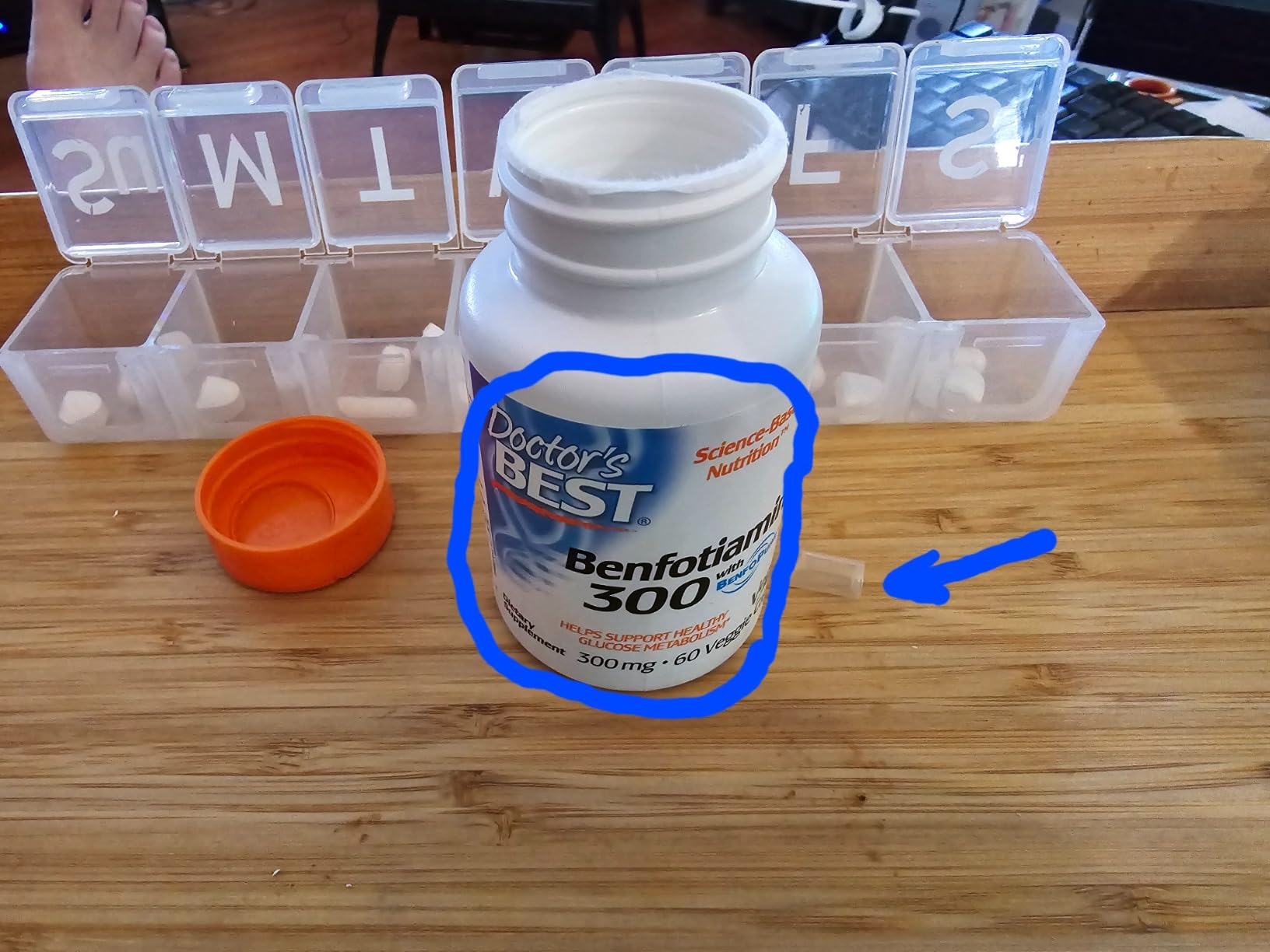 Doctor's Best Benfotiamine 300 with BenfoPure, Helps Maintain Healthy Glucose Metabolism, Non-GMO, Vegan, Gluten Free, Soy Free, 300 mg, 60 Veggie Caps customer photo 2